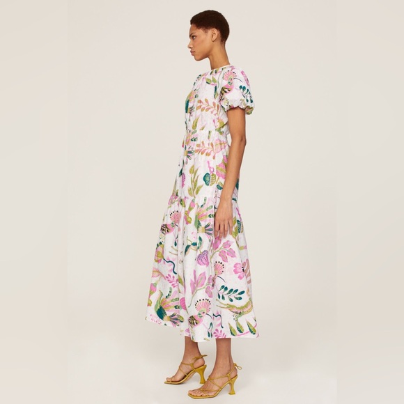 Banjanan Pink and Green Floral Dress - Picture 2 of 9